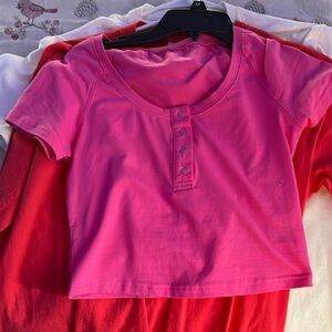 Pink crop top